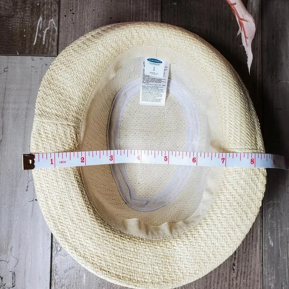 Old Navy Toddler Boy Straw Fedora Styled Hat Size Small 12-24M NWOT